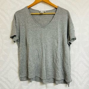 Max Studio Sleepwear Super Soft Heather Grey V-neck Sleep Tee
